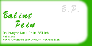 balint pein business card